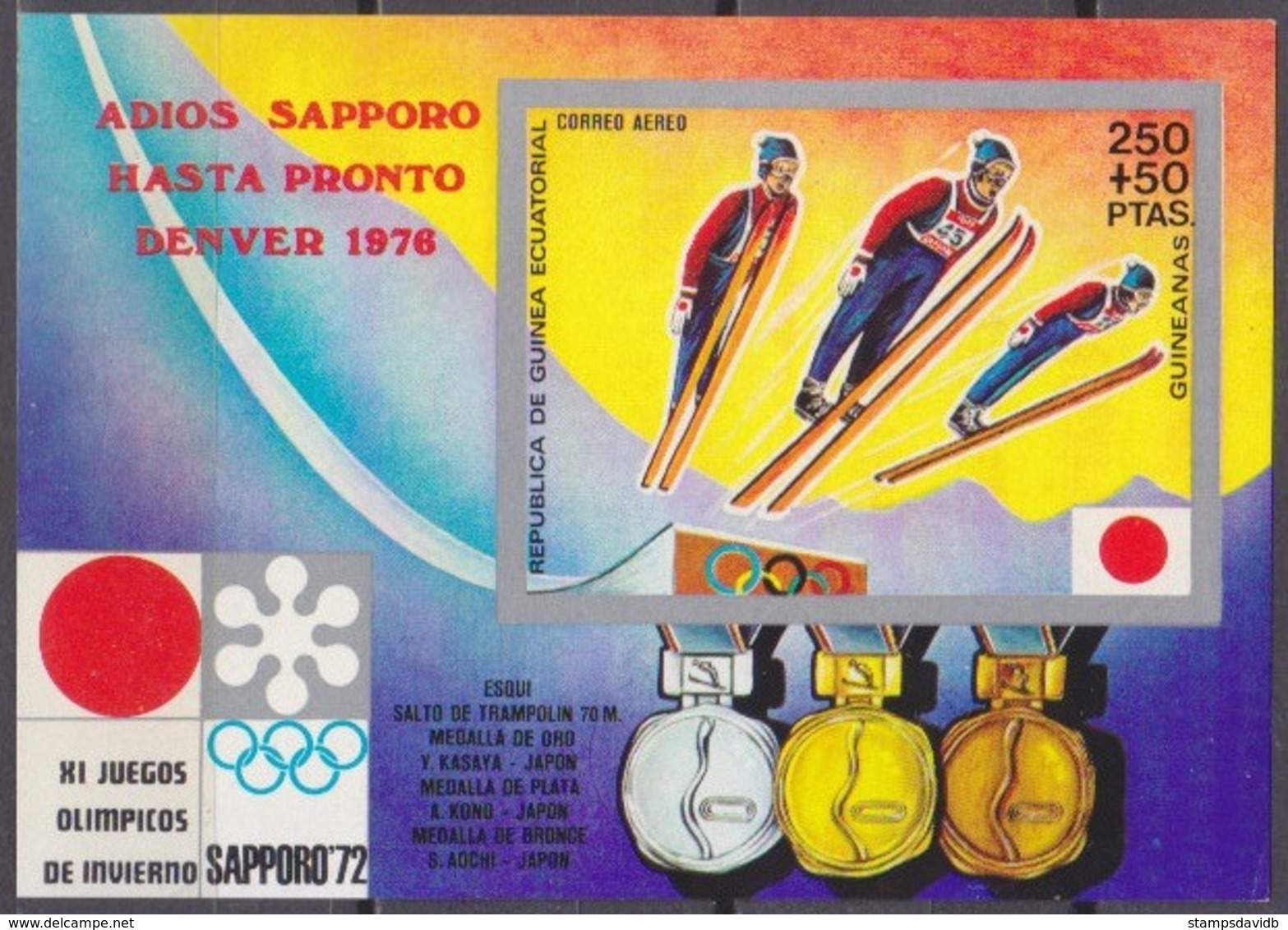 1972	Equatorial Guinea	34/B4b	1972 Olympic Games In Sapporo	7,50 € - Winter 1972: Sapporo