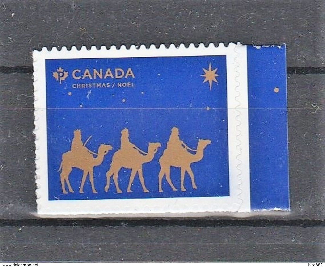 2019 Canada Christmas Noel The Magi Single Stamp From Booklet Right Border MNH - Sellos (solo)