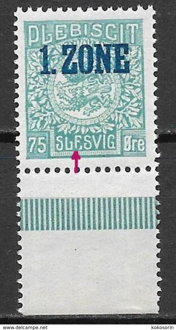 Germany Plebiscite Zone - Slesvig Schleswig  Denmark 1920 MNH (error E From Slesvig) - Sonstige & Ohne Zuordnung