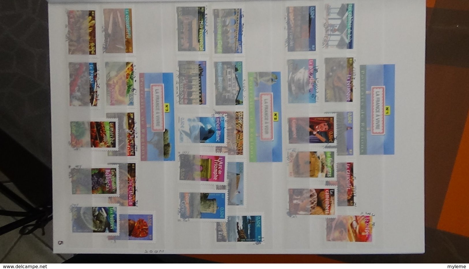 Blocs, bandes, carnets et timbres personnalisés oblitérés de France. Bel ensemble dont oblitération 1er jour.