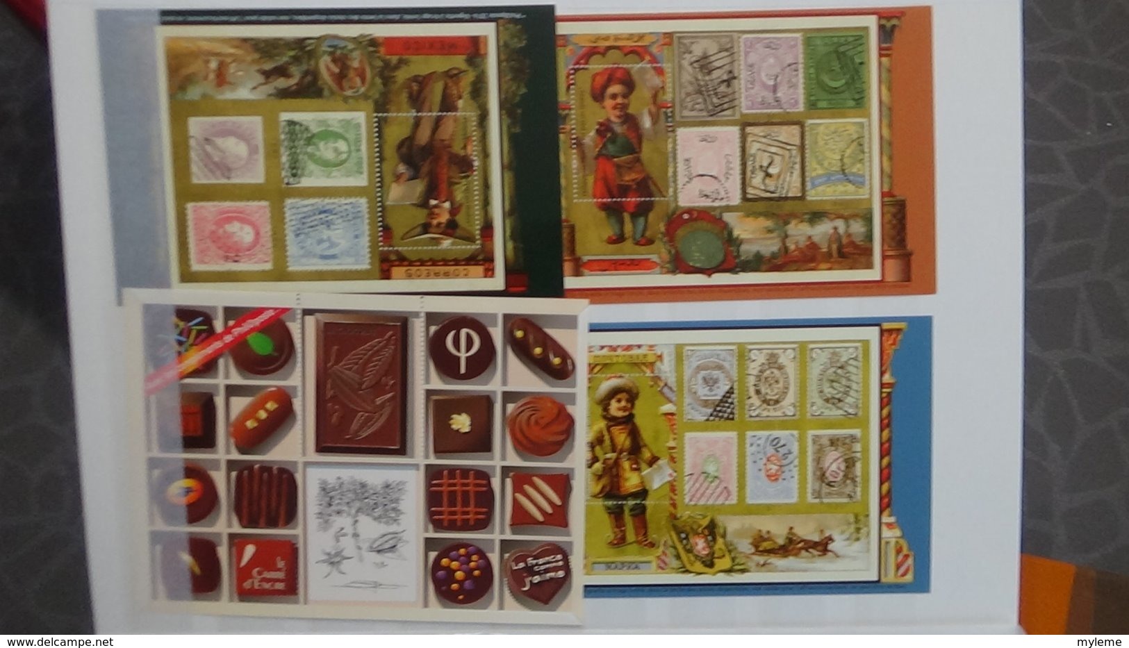 Blocs, bandes, carnets et timbres personnalisés oblitérés de France. Bel ensemble dont oblitération 1er jour.