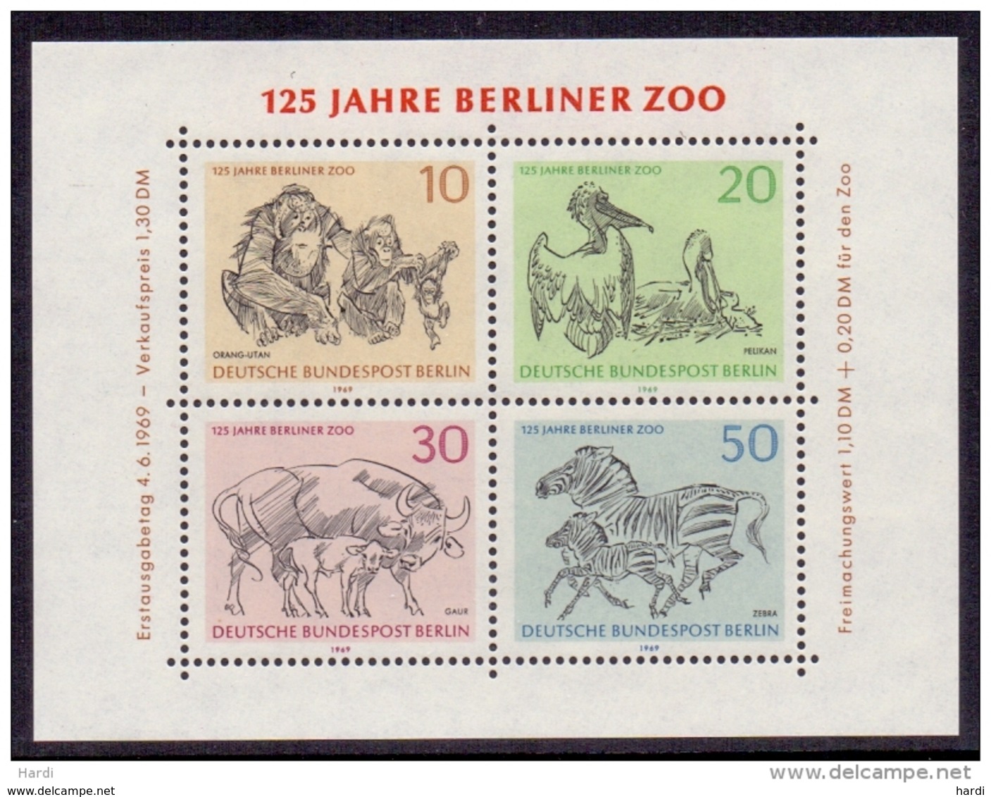 Berlin 1969, MiNr 338-348, Block 2, Feinst Postfrisch - Blocks & Sheetlets