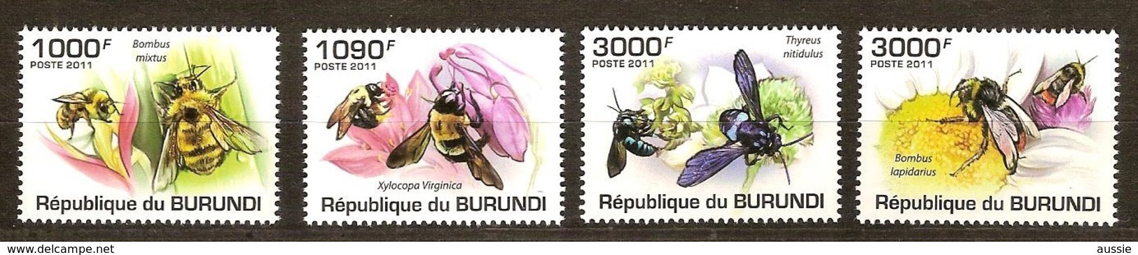 Burundi 2011 OCBn° 1230-1233 *** MNH Cote 15 Euro Faune Bijen Abeilles Bees - Neufs