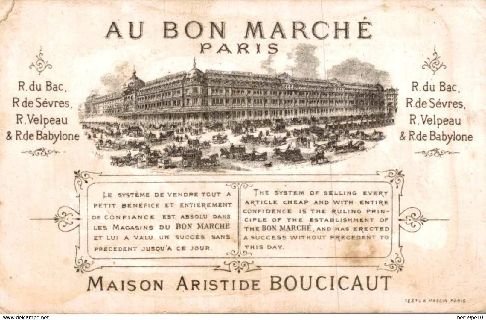 CHROMO  AU BON MARCHE  JEUDI  LA GRANDE PROMENADE - Au Bon Marché