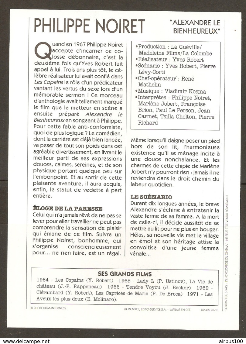 PORTRAIT DE STAR 1967 FRANCE - ACTEUR PHILIPPE NOIRET Dans ALEXANDRE Le BIENHEUREUX - ACTOR CINEMA FILM PHOTO - Fotos