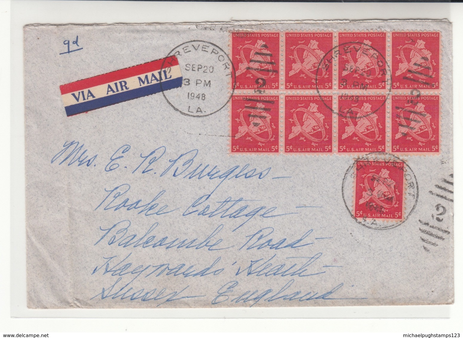 U.S. / Airmail / G.B. / Maps - Marcophilie