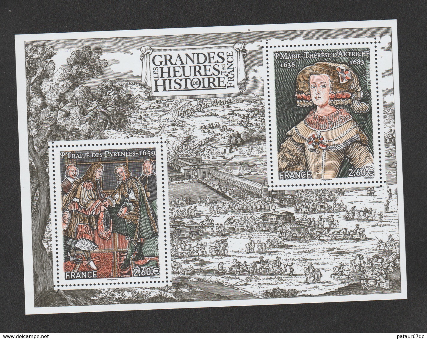 FRANCE / 2018 / Y&T N° 5236/5237 ** En Bloc Ou F5236 ** : "Histoire France" (Traité Des Pyrénnées & M.-T. D'Autriche) - Mint/Hinged