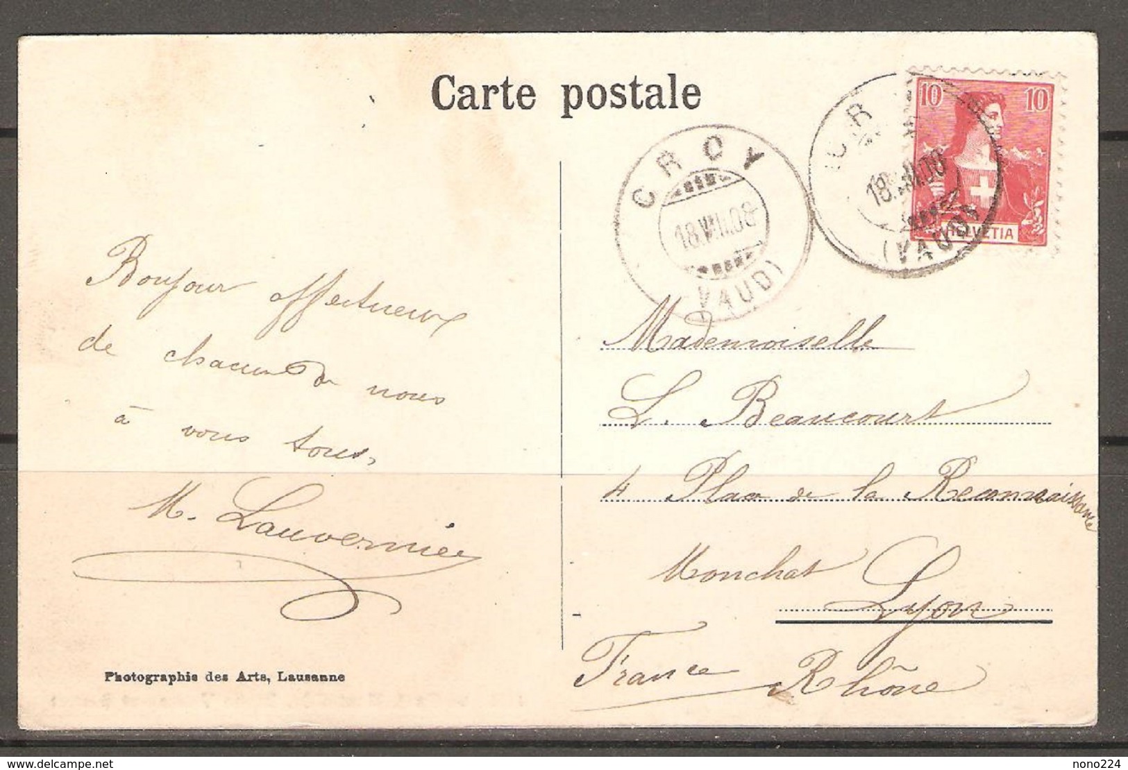 Carte P De 1908 ( Le Pont / Mont D'Or / Dent De Vaulion ) - Vaulion