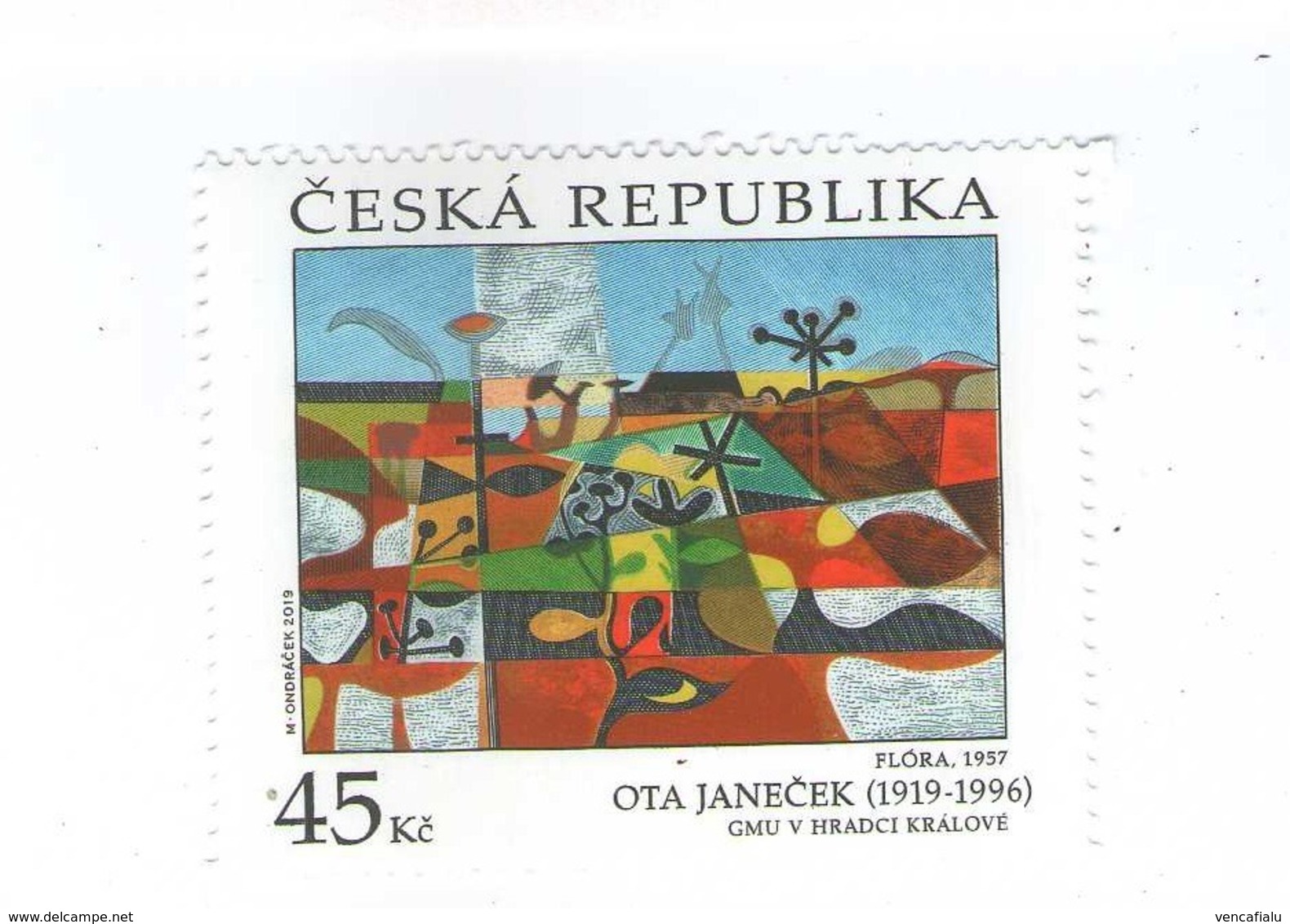 Czech Republic  2019 - Czech Modern Paiting, By Janecek,  1 Stamp, MNH - Modern