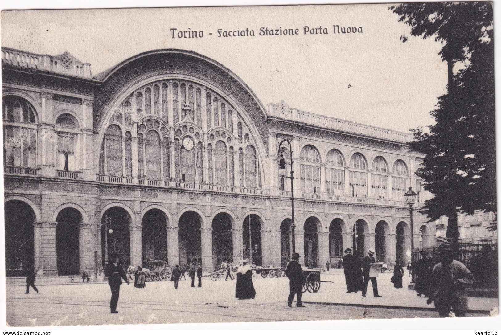 Torino - Facciata Stazione Porta Nuova - (Italia) - 1908 - Stazione Porta Nuova