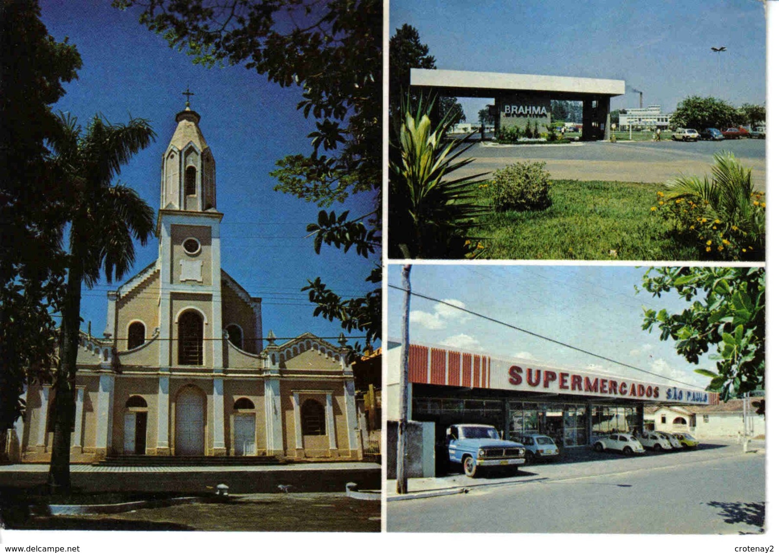 Agudos Sao Paulo Brasil Brésil Igreja Matriz Cia Cervejaria Brahma De Agudos SuperMercados VW Käfer VOIR DOS - São Paulo