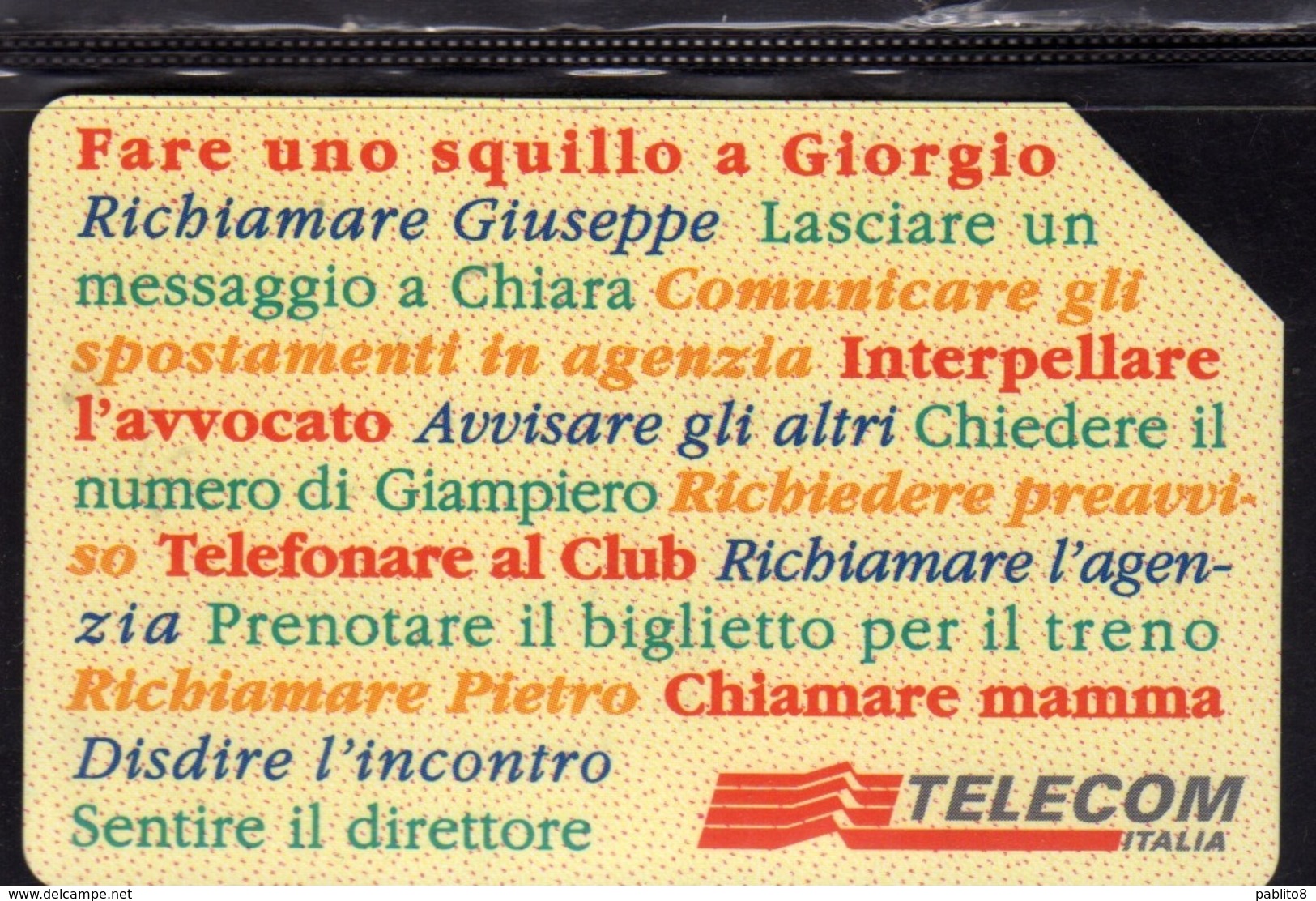 ITALIA ITALY SCHEDA TELEFONICA CARTA DI CREDITO TELECOM STORIE DI VITA QUOTIDIANA USATA USED LIRE 10000 - Öff. Sonderausgaben