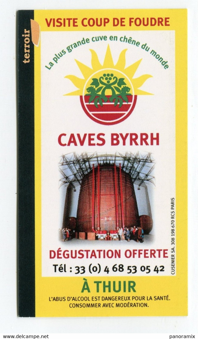 CdV °_ Cave-66-Thuir-Caves Byrrh-foudre - Visiting Cards