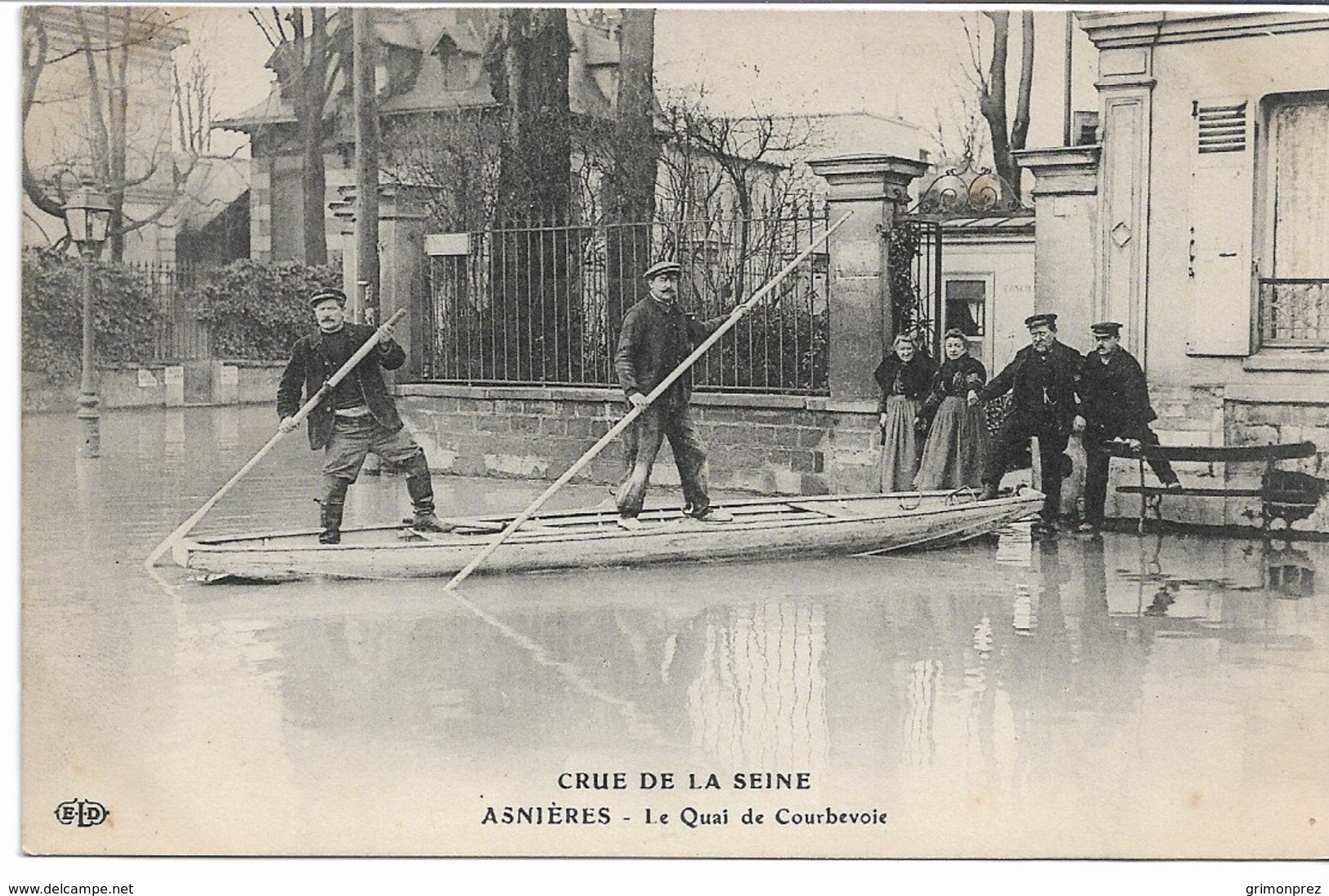 CPA ASNIERES  Crue De La Seine Le Quai De Courbevoie édit ELD - Courbevoie