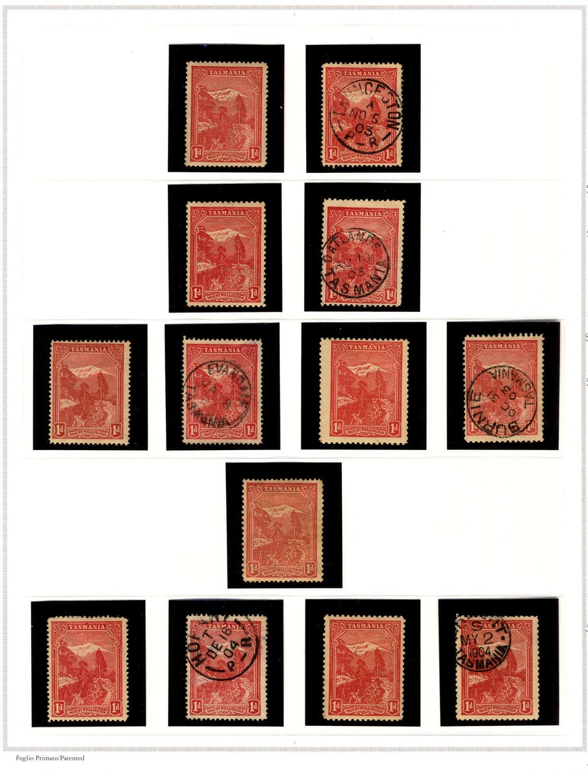 */o 1902, Collection Of (13) Used And Unused (MH) Singles On 1 Album Page, Showing Wmk Varieties, Perforation Varieties  - Sonstige & Ohne Zuordnung