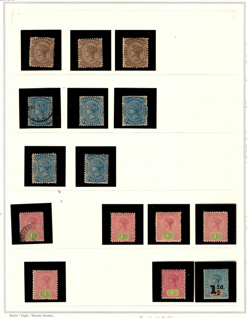 */o 1904-13, Collection Of (15) Used And Unused (MH) Singles On 1 Album Page, Showing Wmk Varieties (inverted), Perforat - Sonstige & Ohne Zuordnung