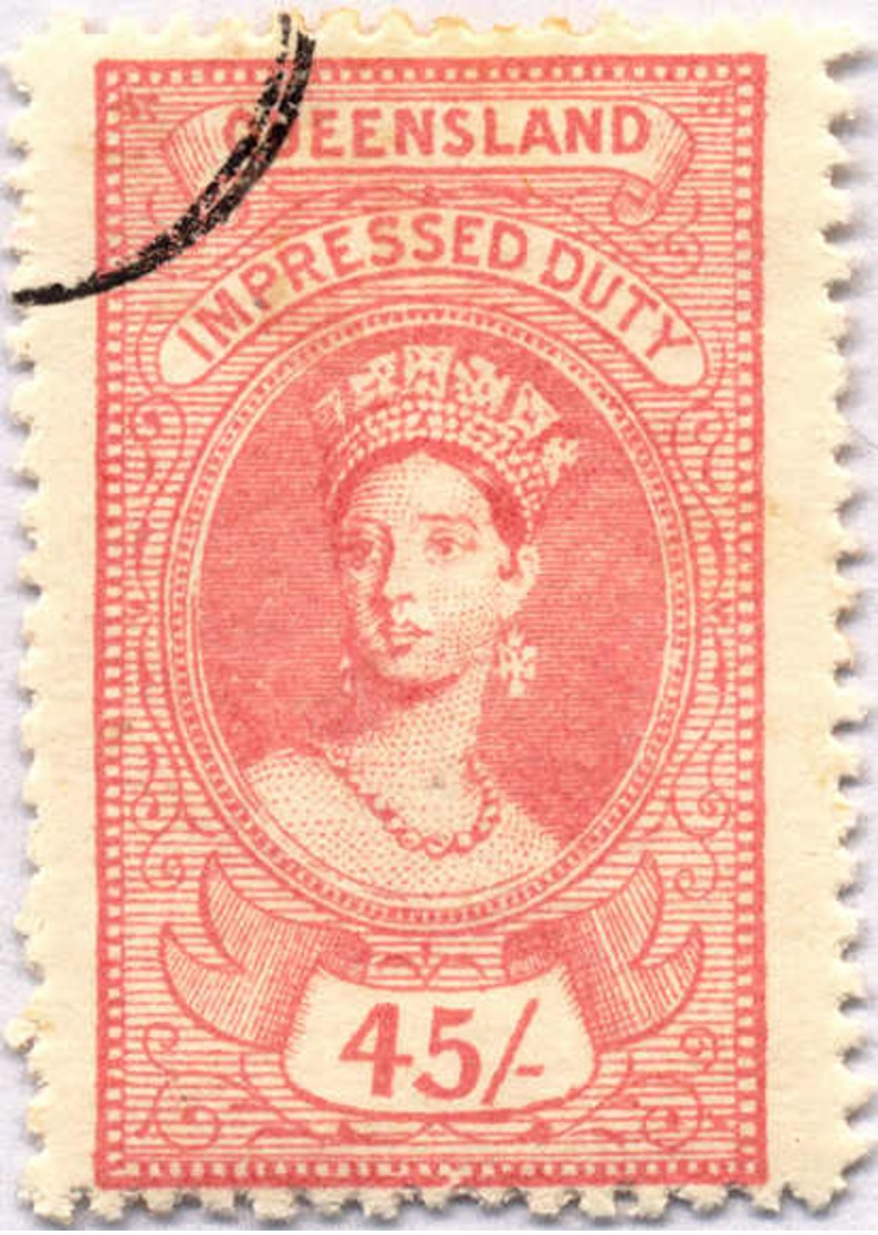 O 1895, 45 S., Rose Red, Wmk 10, Black Single Circle Canc., Fiscal Parliament Presentation Proof, LPOG, F!. Estimate 200 - Otros & Sin Clasificación