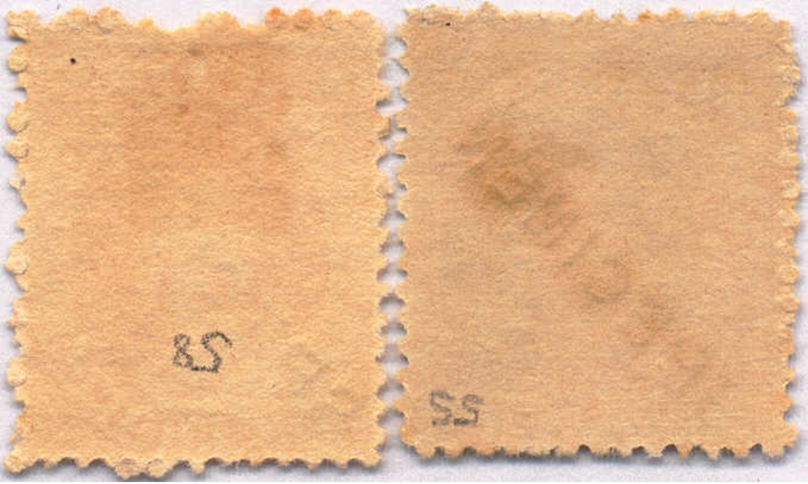 (*) 1866/67, 4 D., 5 Sh., (2), Violet And Black SPECIMEN Overprint, NG, F! Estimate 180€. - Sonstige & Ohne Zuordnung