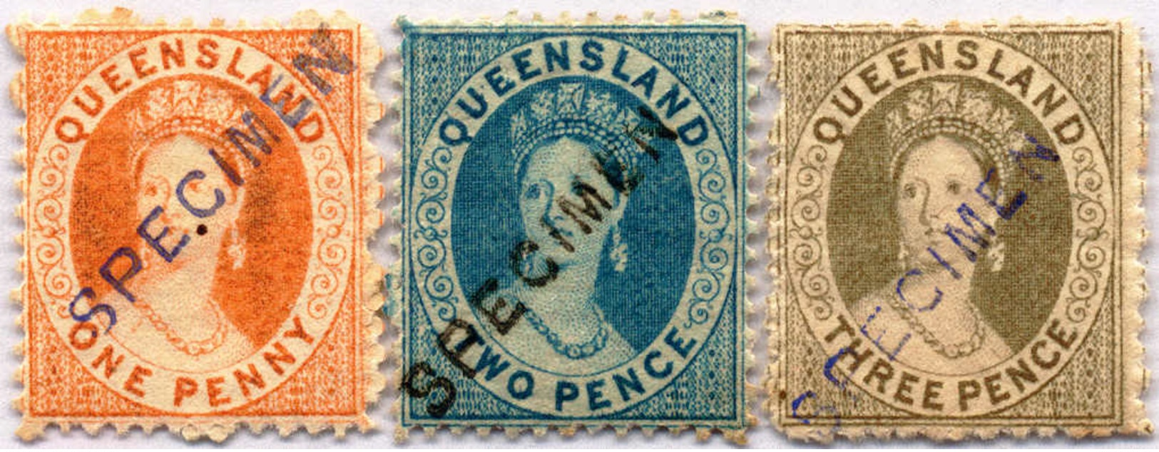 * 1868/74, 1 D., 2 D., 3 D., Small Lot Of (3), Black SPECIMEN Overprint, Not Listed, MH, VF - XF!. Estimate 600€. - Sonstige & Ohne Zuordnung