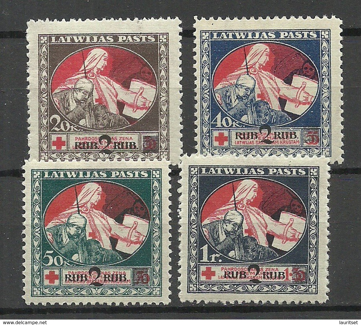 LATVIA Lettland 1921 Michel 65 - 68 Z * - Latvia