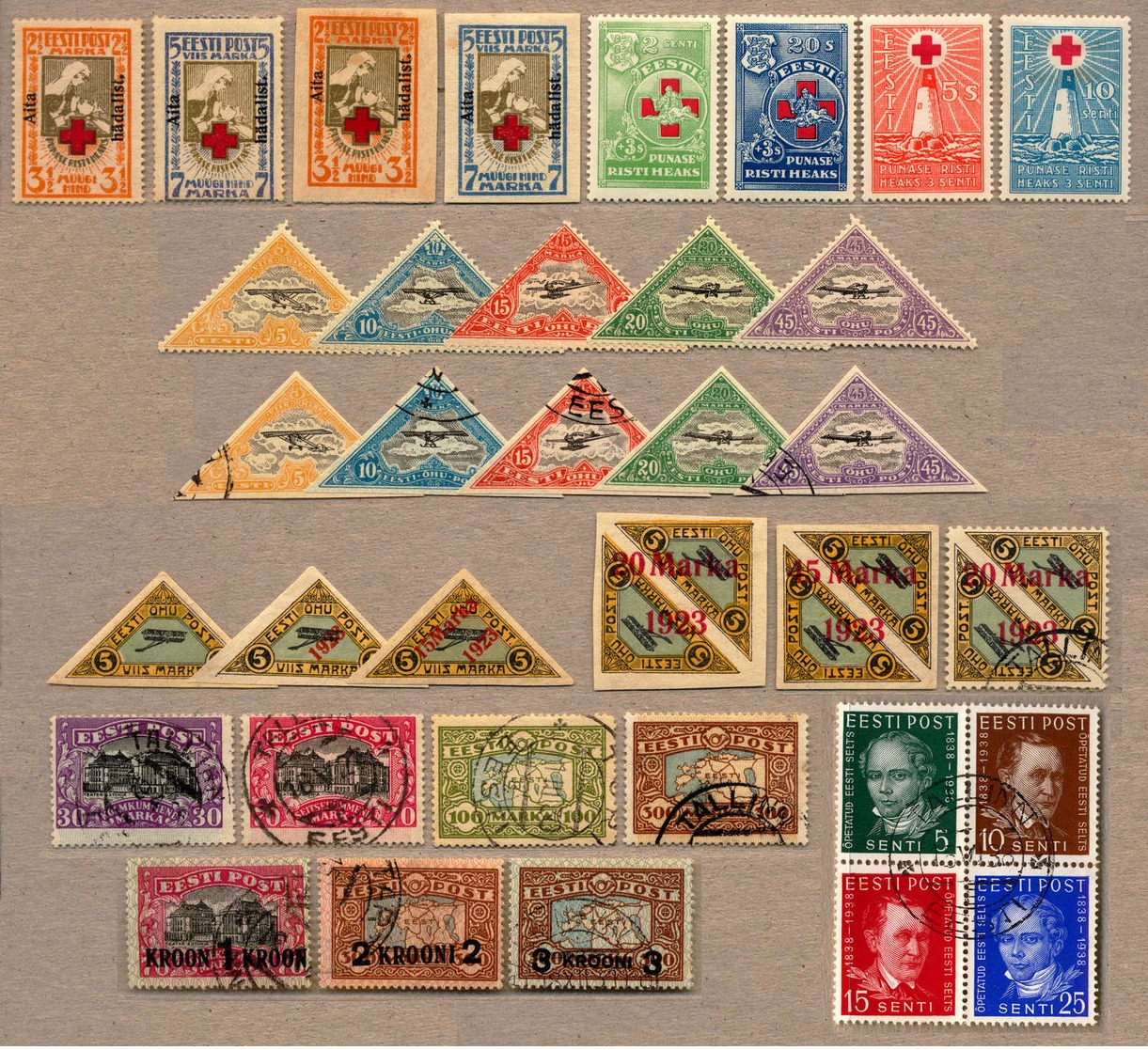 1921-31, Very Fine Lot With (35) Stamps, Many Complete Sets And Good Singles Such As SG 140-143 As Block Of (4) With Can - Estland