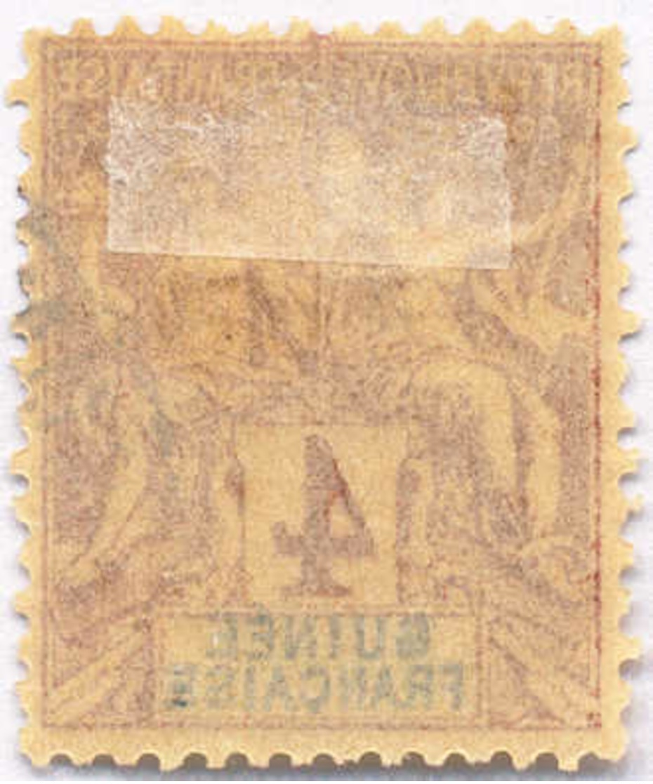 1892, 4 C., Brown, Opt. Variety Of Country "8UINEE", Used, VF!. Estimate 200€. - Andere & Zonder Classificatie