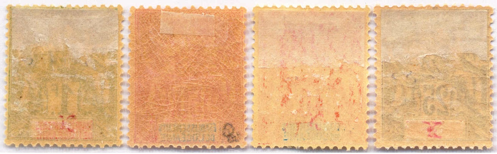 1892, 25 C. - 1 F., Lot Of (4), MH, VF!. Estimate 270€. - Andere & Zonder Classificatie