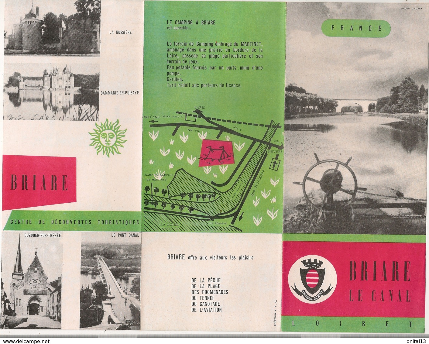 1954 DEPLIANT TOURISTIQUE BRIARE / PROGRAMME DES FETES  / LISTES DES COMMERCANTS E31 - Dépliants Turistici