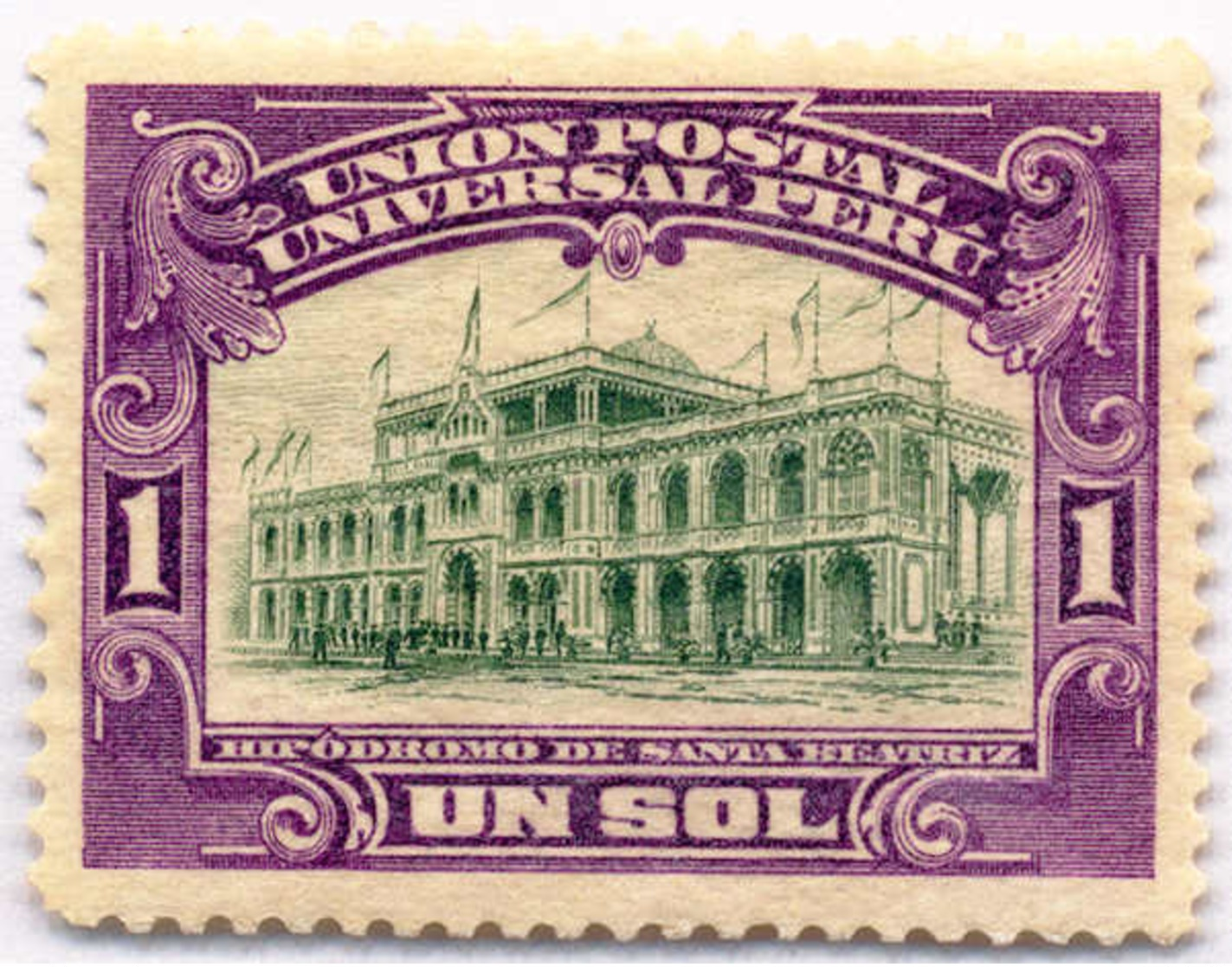 1907, 1 S., Purple & Green, MH, XF!. Estimate 350€. - Peru