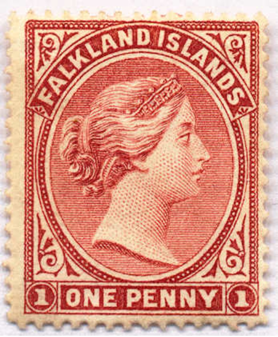 1882, 1 D., Dull Claret, MH, F - VF!. Estimate 360€. - Falklandinseln