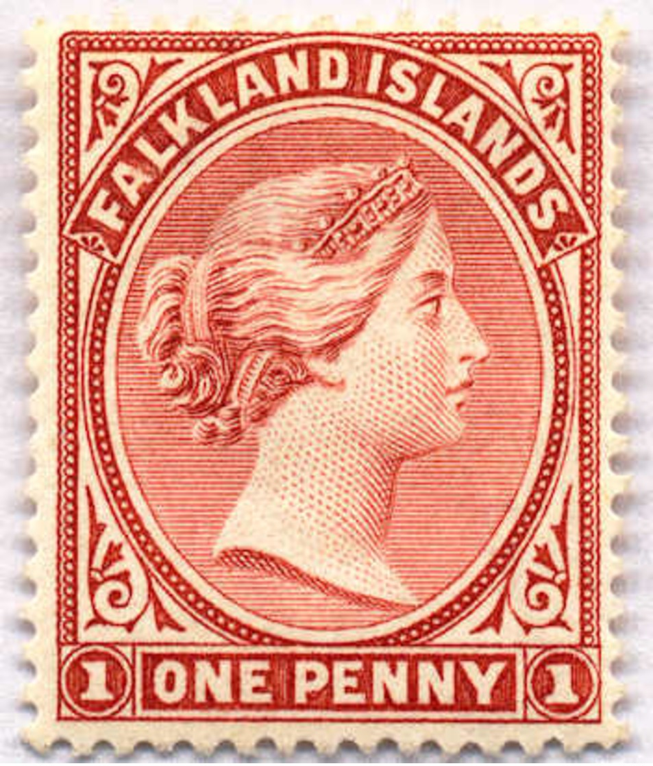 1889, 1 D., Red Brown, MH, VF!. Estimate 400€. - Falklandinseln