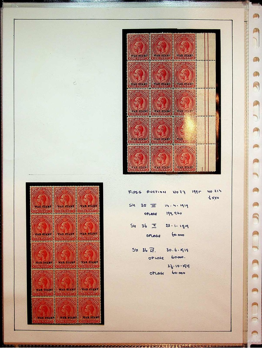 1910-60, Collection On 13 Albumpages, Comprising Parts Of Sheets And Multiples, Few SG # Are Missing, Very Attractive An - Falklandinseln