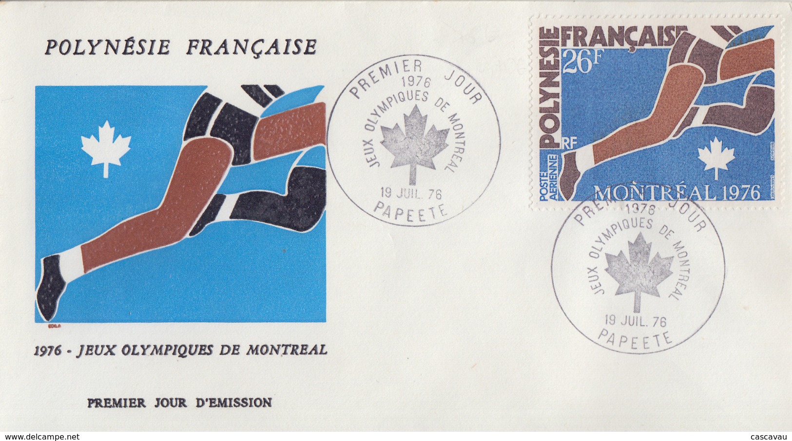 Enveloppe  FDC  1er  Jour   POLYNESIE    Jeux  Olympiques   MONTREAL   1976 - Ete 1976: Montréal