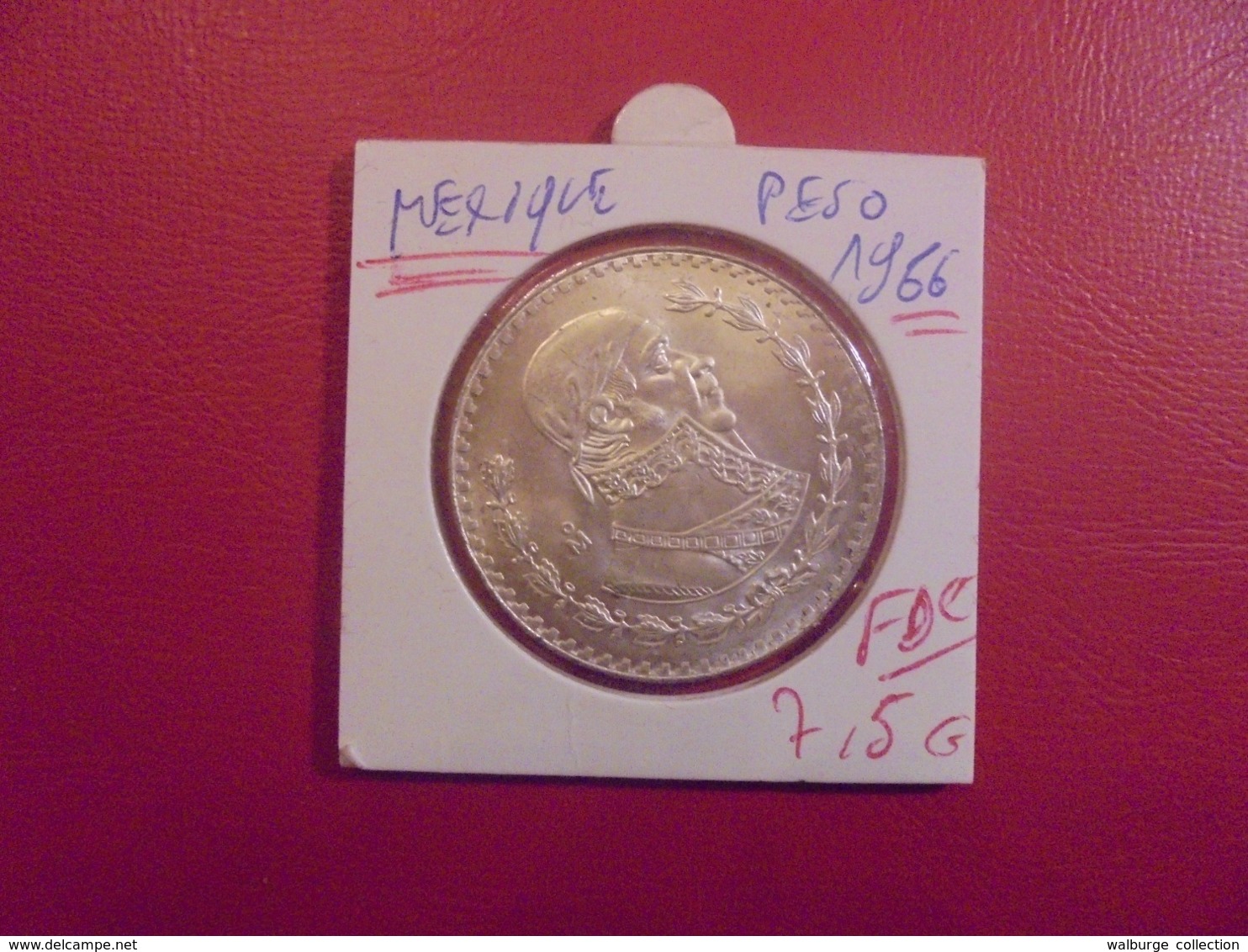 MEXIQUE 1 PESO 1966 ARGENT TRES BELLE QUALITE (A.1) - Mexico