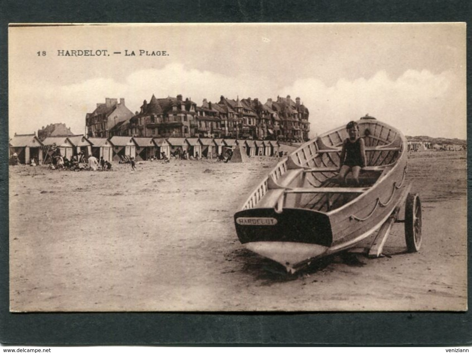 CPA - HARDELOT - La Plage, Animé - Barque - Autres & Non Classés