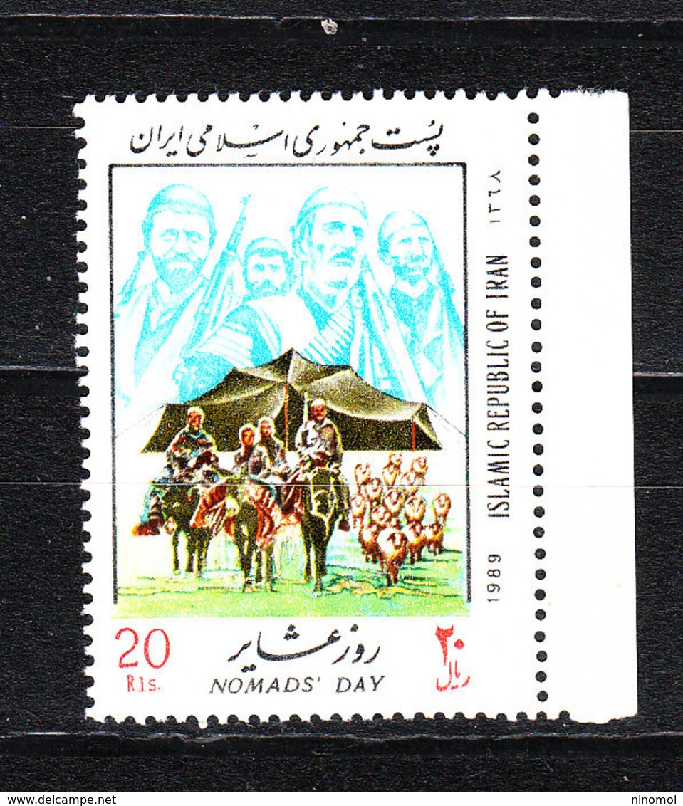 Iran - 1989. Giornata Del Nomade. Beduini A Cavallo. Nomad Day,Bedouins On Horseback. MNH - Costumi