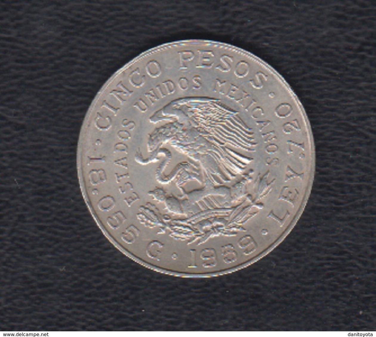 MÉXICO.  AÑO 1959.-   5 PESOS PLATA.  PESO 18,1 GR - México