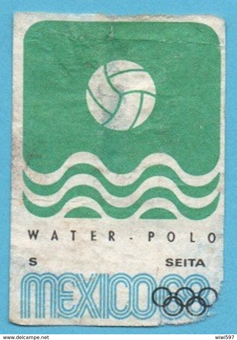 ETIQUETTE DE BOITE D'ALLUMETTES - JEUX OLYMPIQUES MEXICO 1968 WATER POLO - Boites D'allumettes - Etiquettes