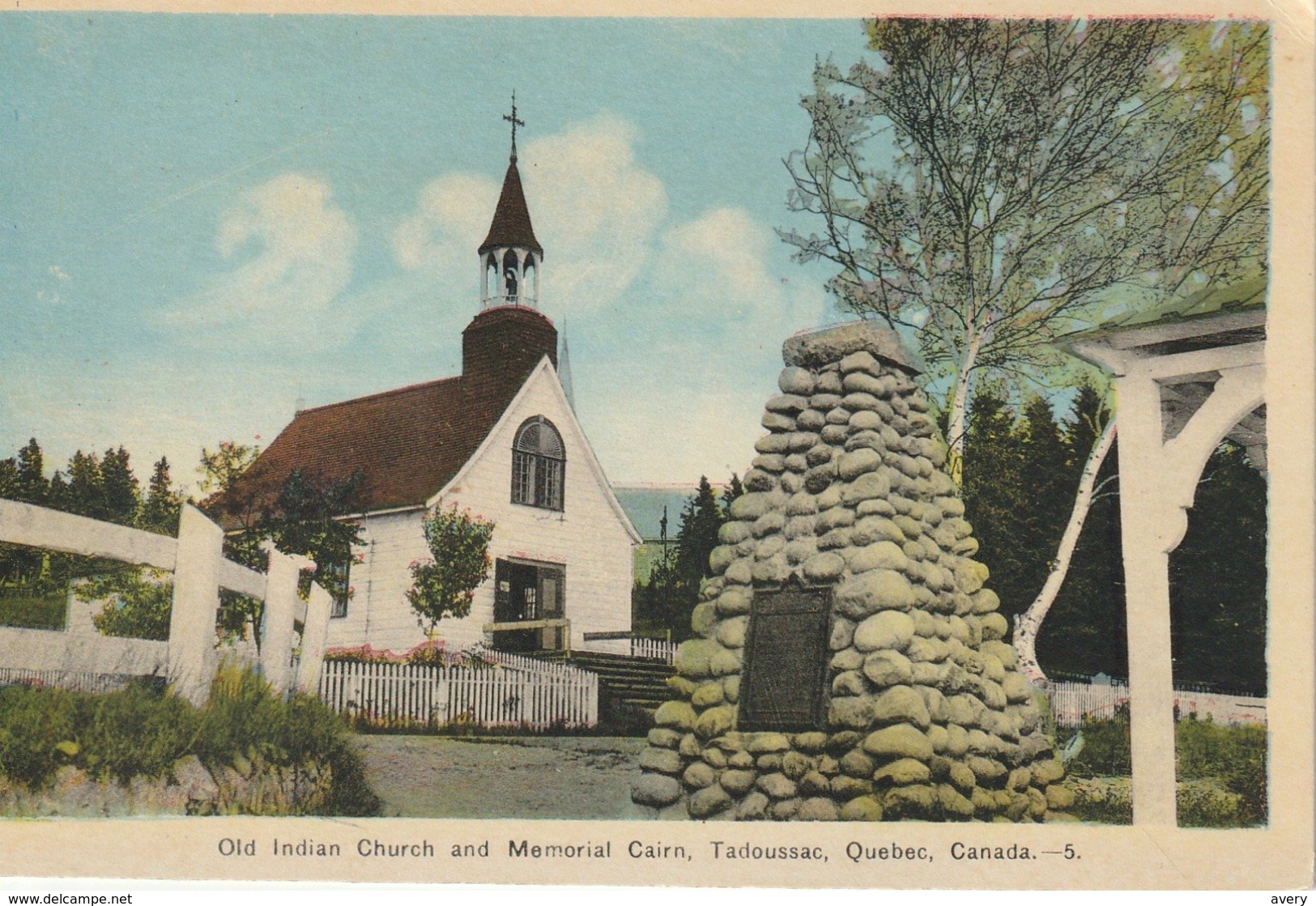 Old Indian Church And Memorial Cairn, Tadoussac, Quebec - Other & Unclassified