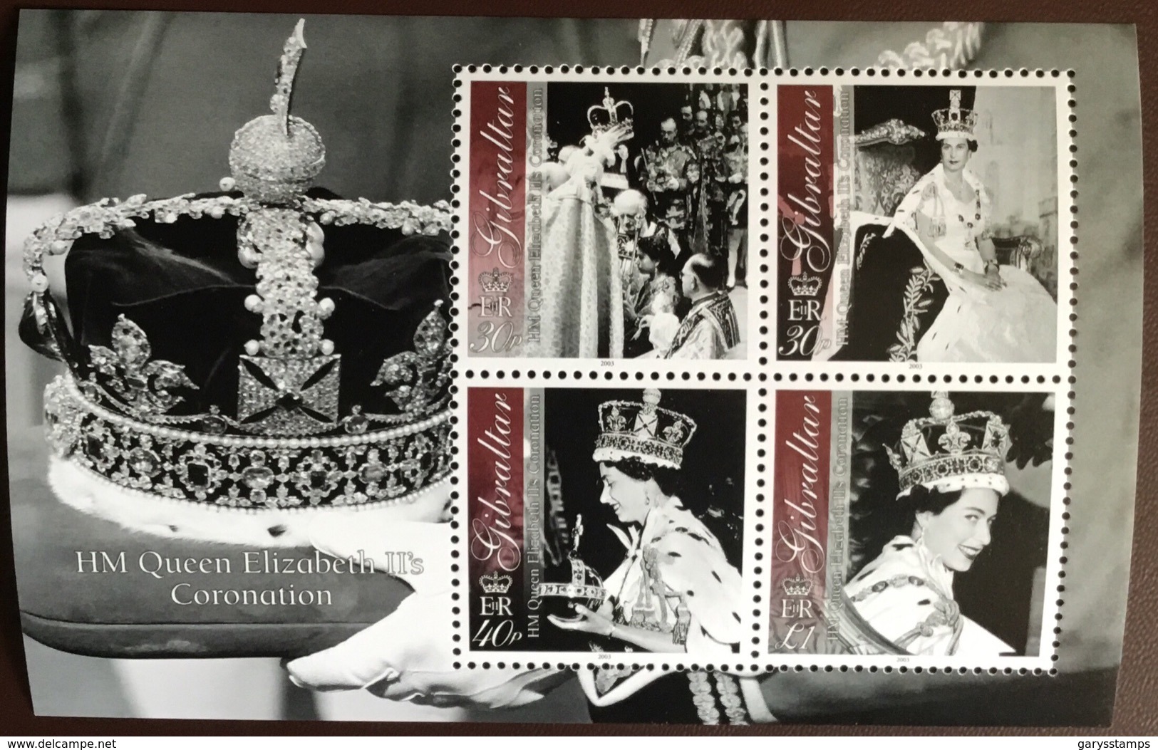 Gibraltar 2003 Coronation Anniversary Minisheet MNH - Gibilterra