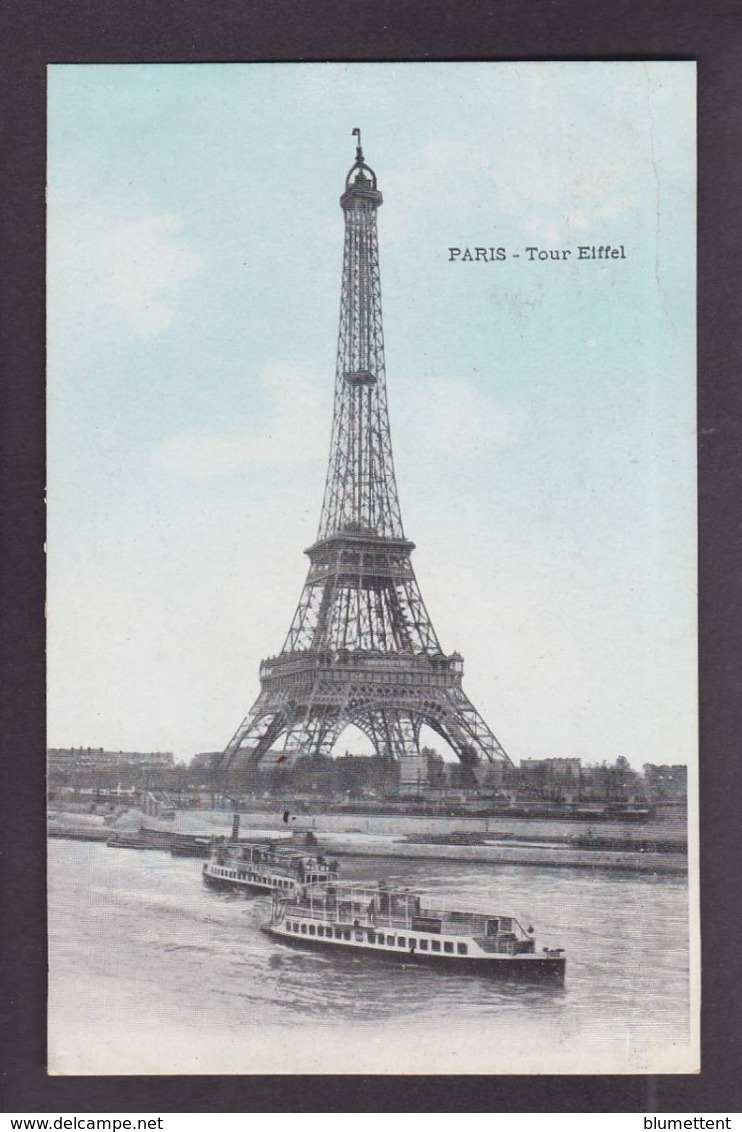 CPA Tour Eiffel Paris Bateau Non Circulé - Tour Eiffel