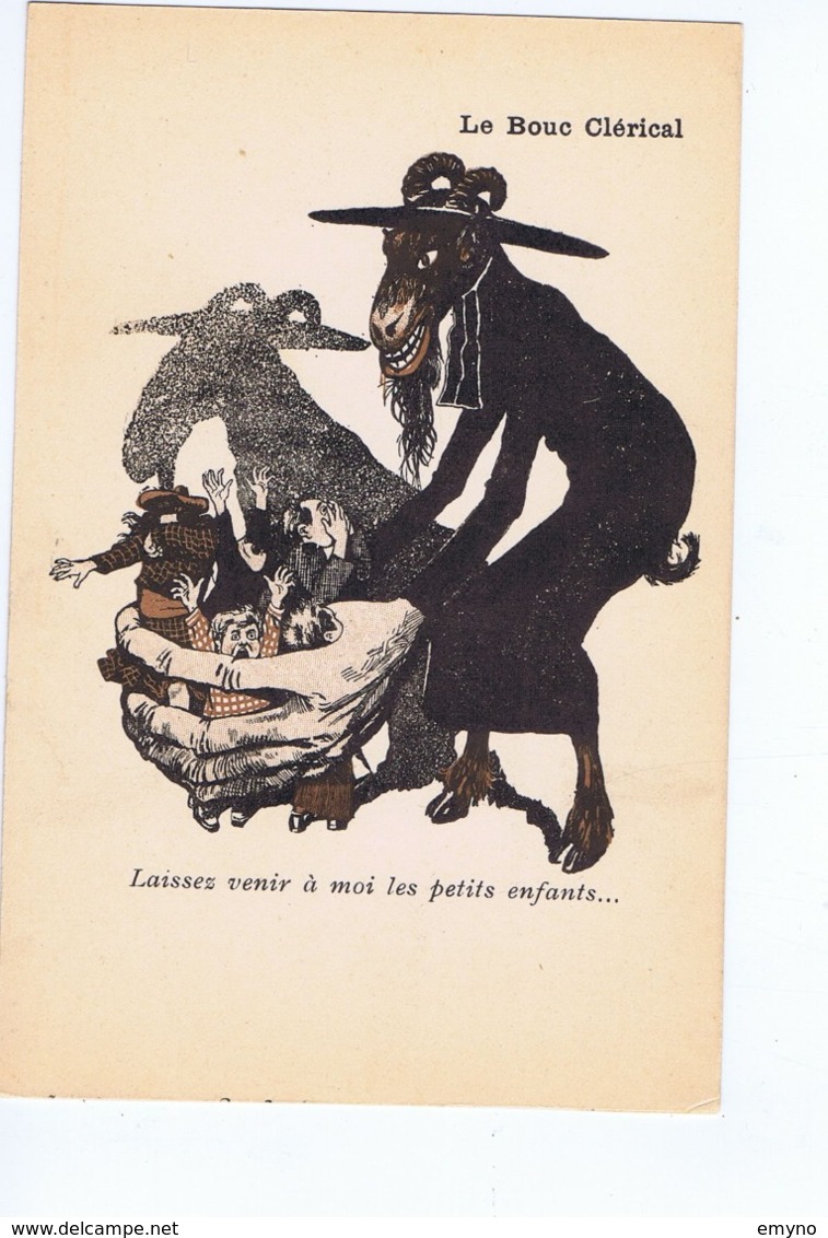 Caricature Anti Cléricale, Le Bouc Clérical , Collection Du Journal Les Corbeaux - Satiriques