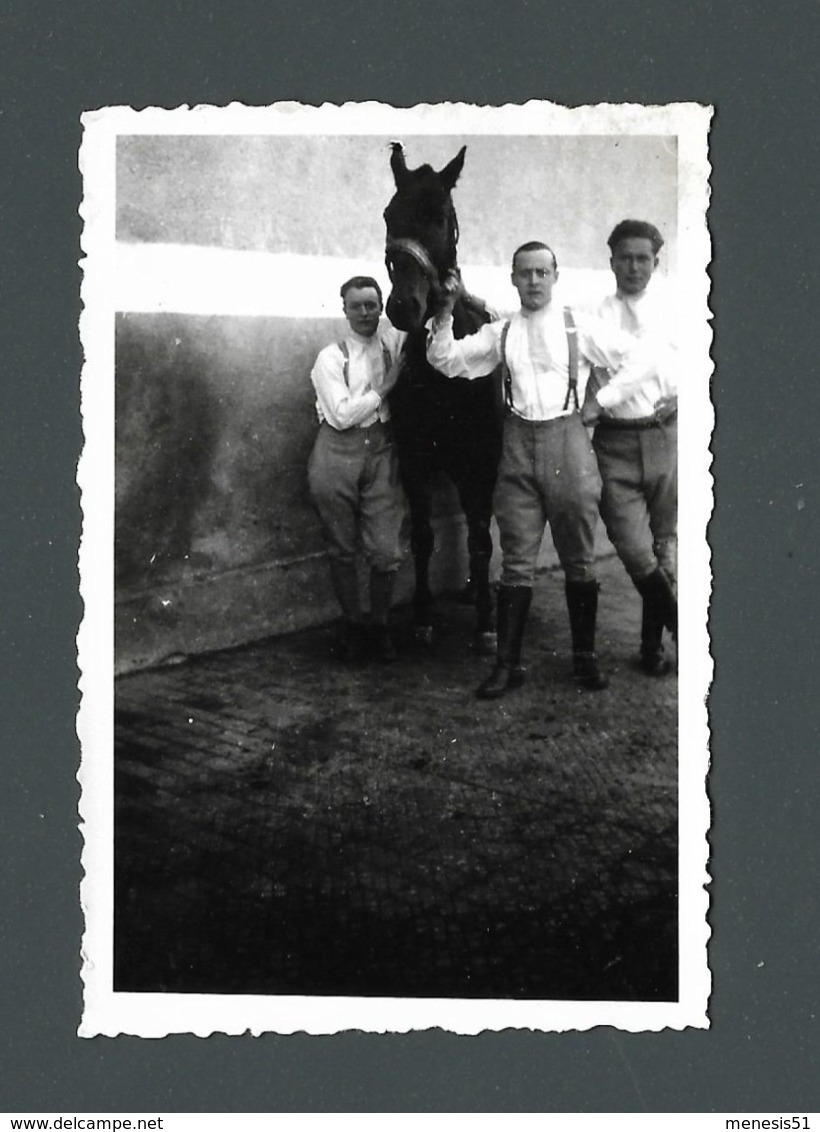 Androgyne à Gauche Trio D'hommes Pantalon équitation Avec Bretelles Cheval  Gay Interest Photo Ancienne Real Foto - Personnes Anonymes