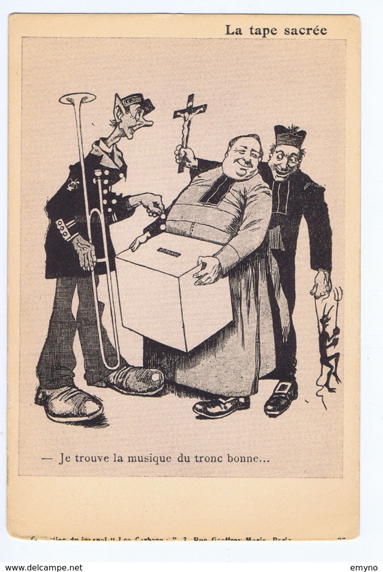 Caricature Anti Cléricale, La Tape Sacrée , Collection Du Journal Les Corbeaux - Satiriques