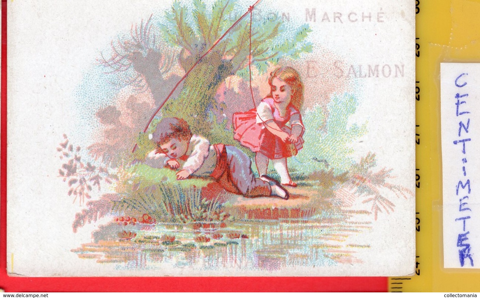 12 Chromos AU BON MARCHE Aprox. 1872, PUB Printer DANGIVILLE Paris Série Complet  E. Salmon Epernay  ALL 9,6cm X 6,5cm - Au Bon Marché