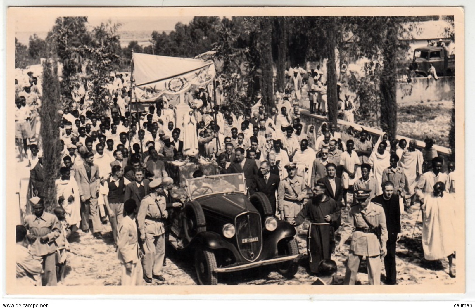 AUTO CAR VOITURE FIAT ARDITA TARGA ER ERITREA - FOTO ORIGINALE PROCESSIONE - Automobili