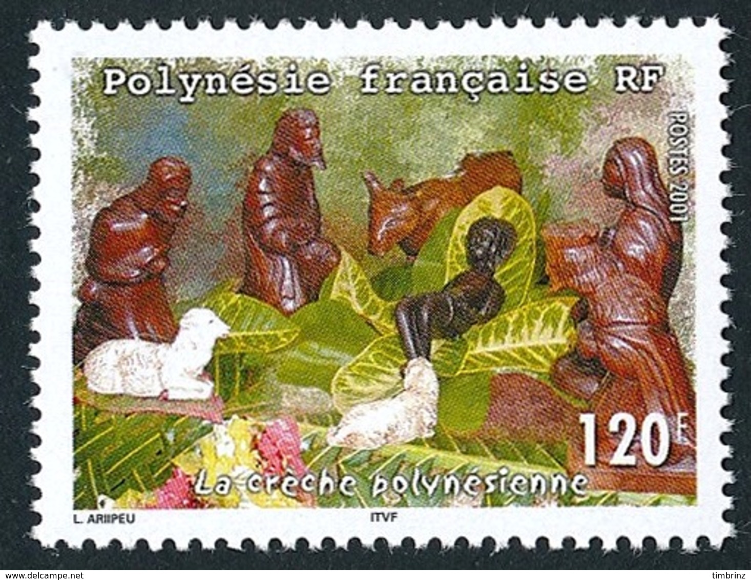 POLYNESIE 2001 - Yv. 655 **   Faciale= 1,01 EUR - Crèche Polynésienne  ..Réf.POL24748 - Ungebraucht
