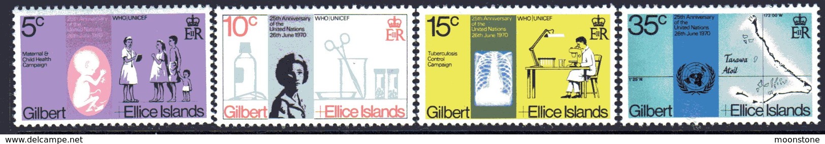 Gilbert & Ellice Islands 1970 25th Anniversary Of The UN Set Of 4, MNH, SG 162/5 (BP2) - Isole Gilbert Ed Ellice (...-1979)