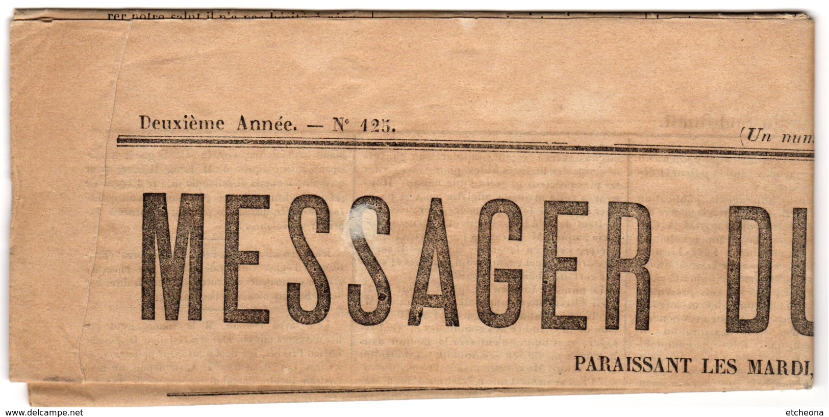 Messager Du Sud Ouest N°125 Deuxième Année Mardi 7 Avril 1868 - 1850 - 1899