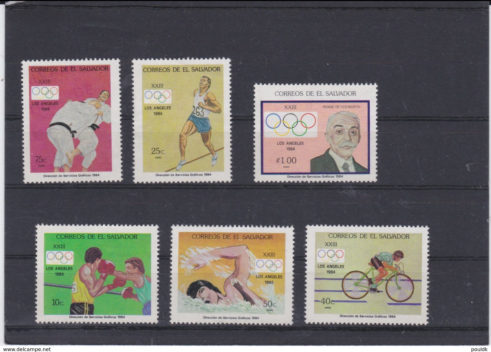 El Salvador 1984 Los Angeles Olympic Games 6 Stamps - MNH/** (H59) - Sommer 1984: Los Angeles